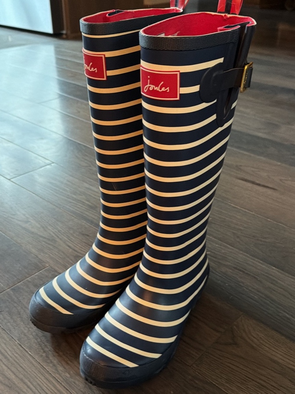 Joules Welly Print Tall Rain Boots size 7